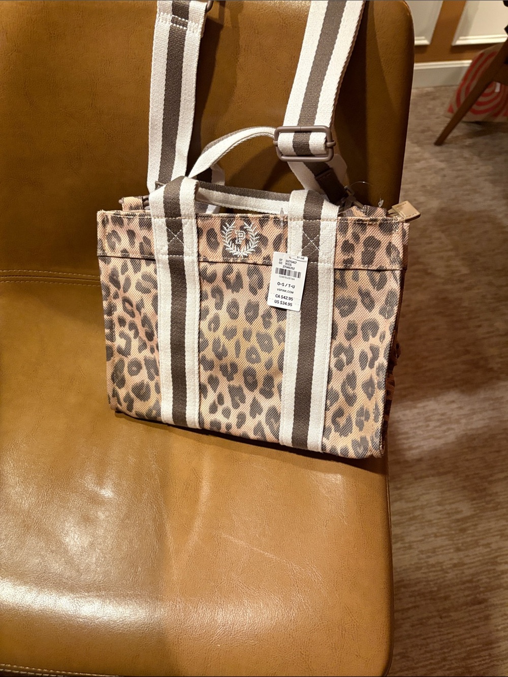 NWT Pink Victoria’s secret canvas mini tote / crossbody bag